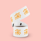 Round Pet Love Sticker Labels — Paw Print "LOVE" Roll