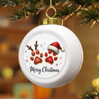 Merry Woofmas Dog Paw Christmas Ornament