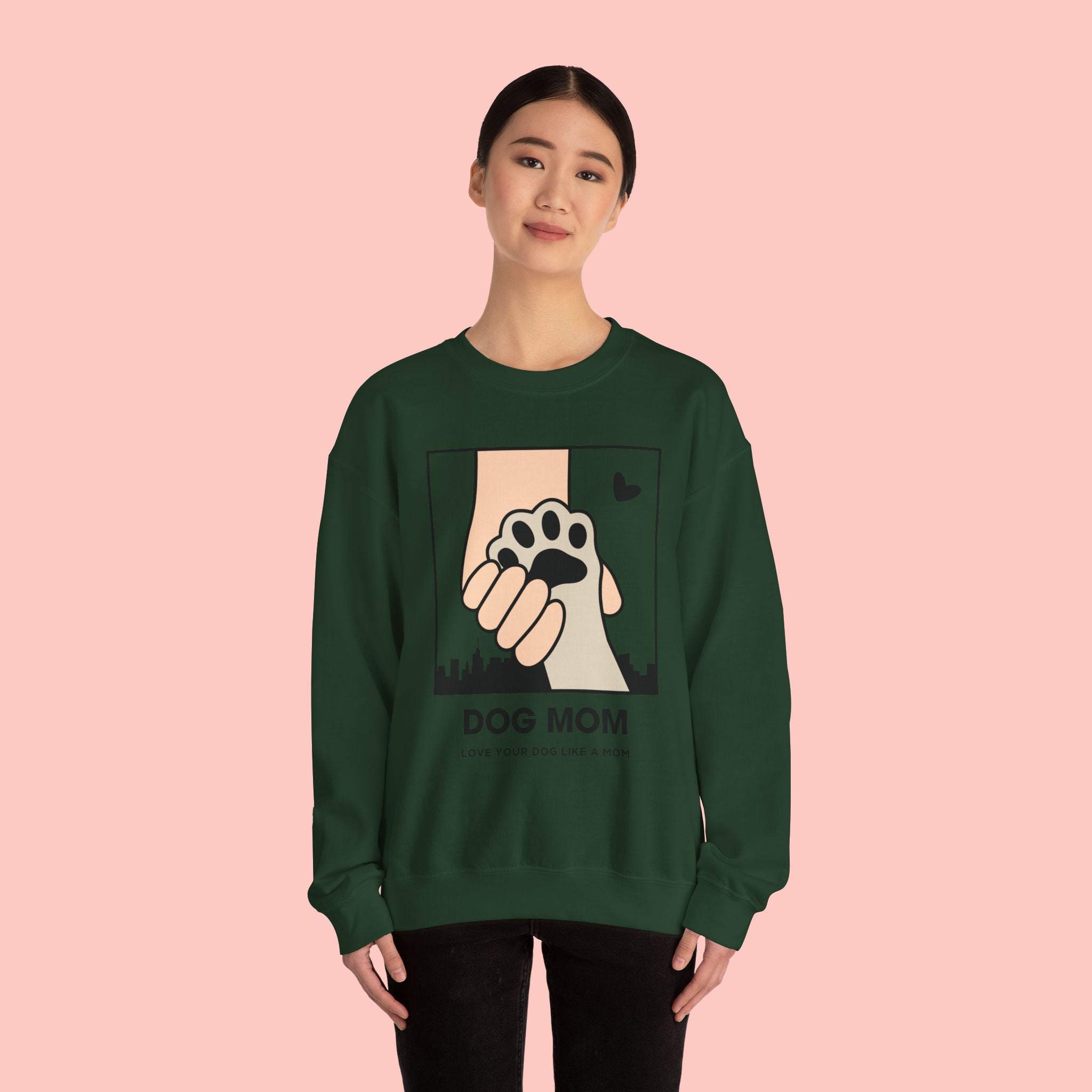 Dog Mom Crewneck Sweatshirt – Paw Hold Design