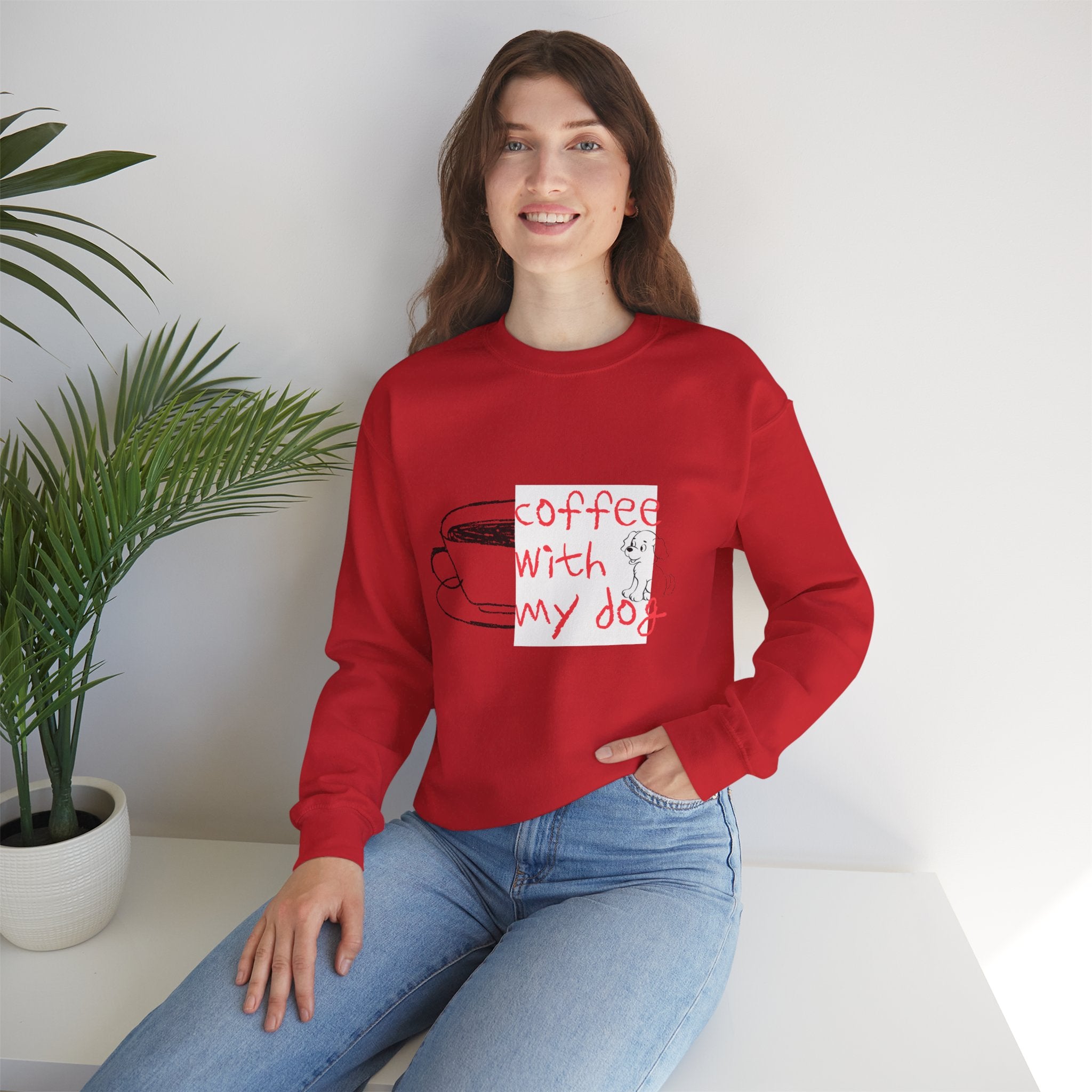 Coffee With My Dog Crewneck Sweatshirt