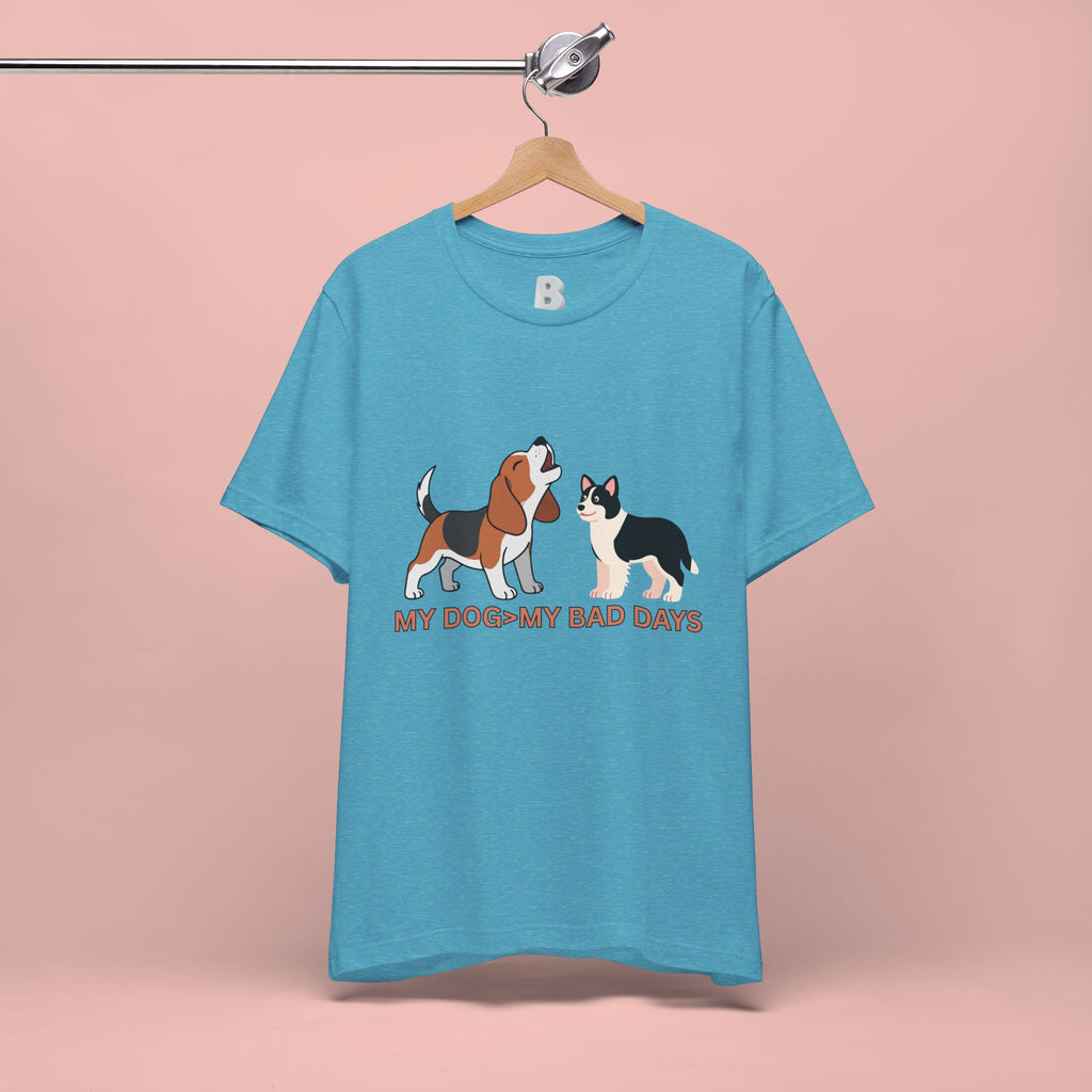 My Dog > My Bad Days T‑Shirt — Cute Beagle & Corgi Graphic Tee for Dog Lovers