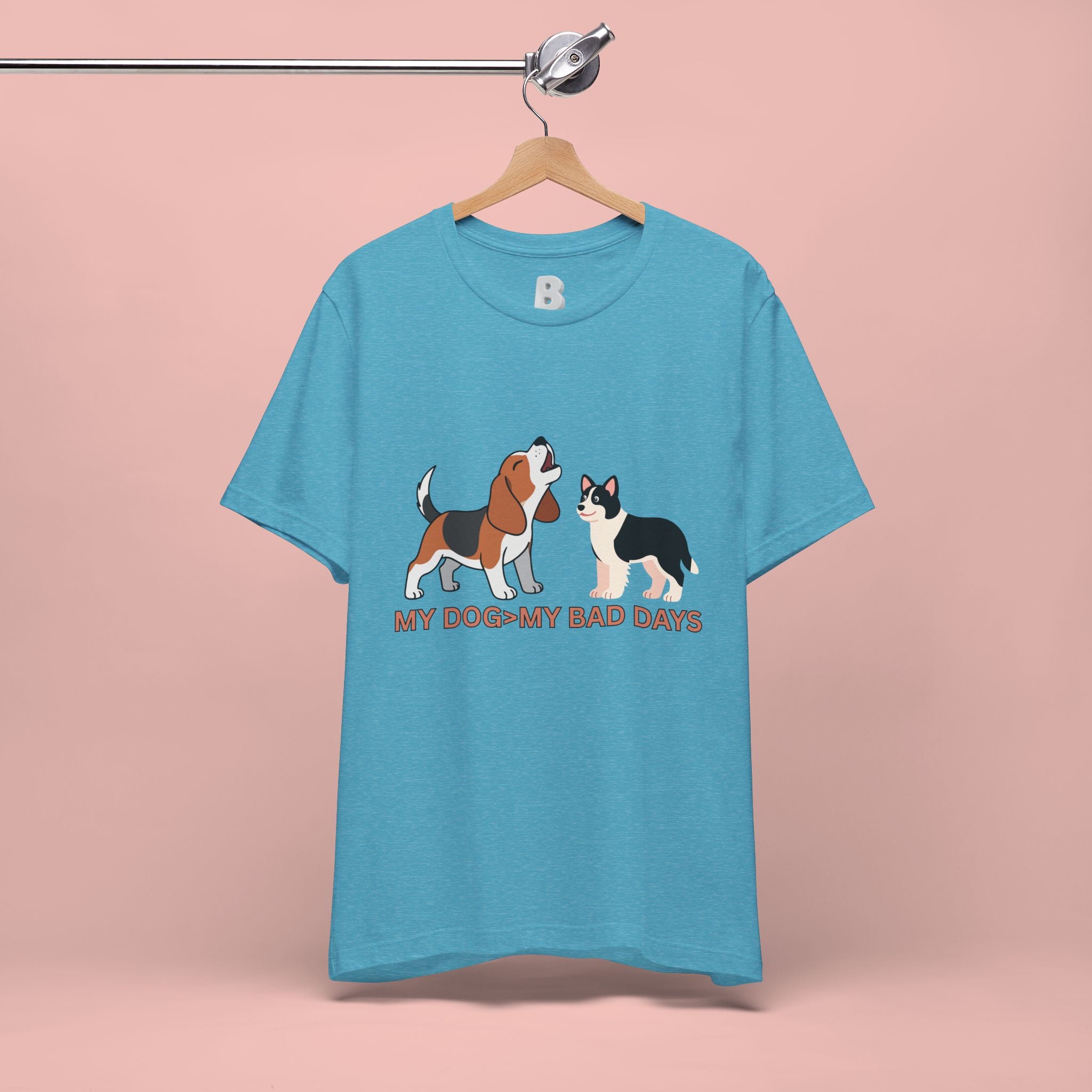 My Dog > My Bad Days T‑Shirt — Cute Beagle & Corgi Graphic Tee for Dog Lovers