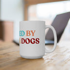 Coffee & Dogs Ceramic Mug — 'Powered by Coffee & Dogs' Colorful 11oz/15oz Gift