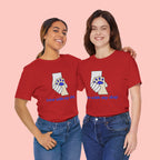 Dog Lover T-Shirt — "Love with my dog." Paw Print Graphic