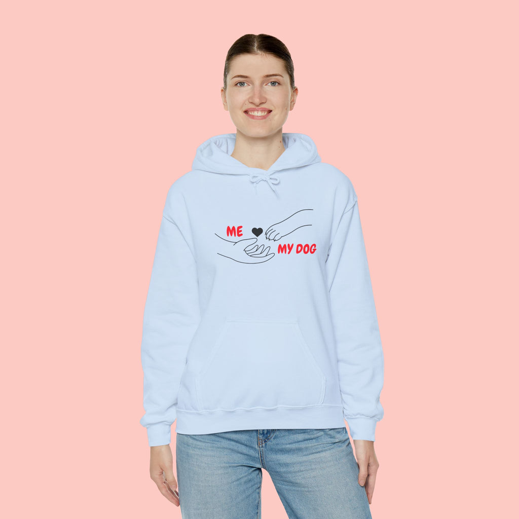 Dog Lover Hoodie - "Me  My Dog" Minimalist Paw Heart Sweatshirt
