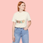Pet Mom Banner Tee — Cute Paw Print "MOM" Graphic T-Shirt
