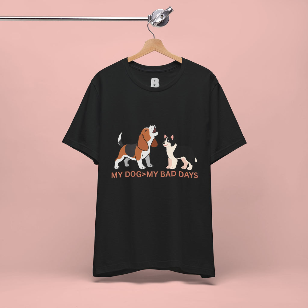My Dog > My Bad Days T‑Shirt — Cute Beagle & Corgi Graphic Tee for Dog Lovers