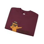 Chilling With My Chind Crewneck Sweatshirt — Funny Dab Dog Graphic Sweatshirt