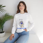 Dog Lover Crewneck Sweatshirt — "Love with my dog." Paw & Hold Graphic