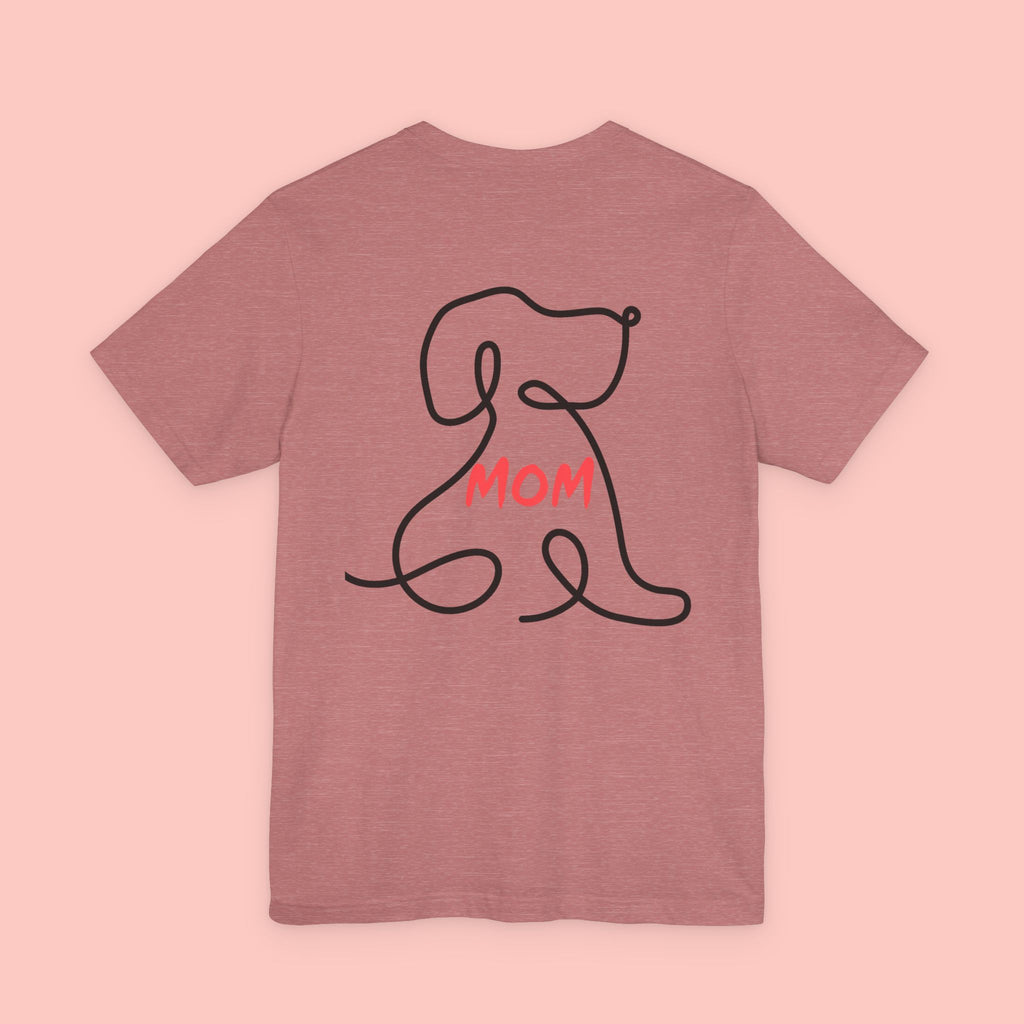 Mom Dog Line Art Tee — Mother's Day Pet Mom T‑Shirt