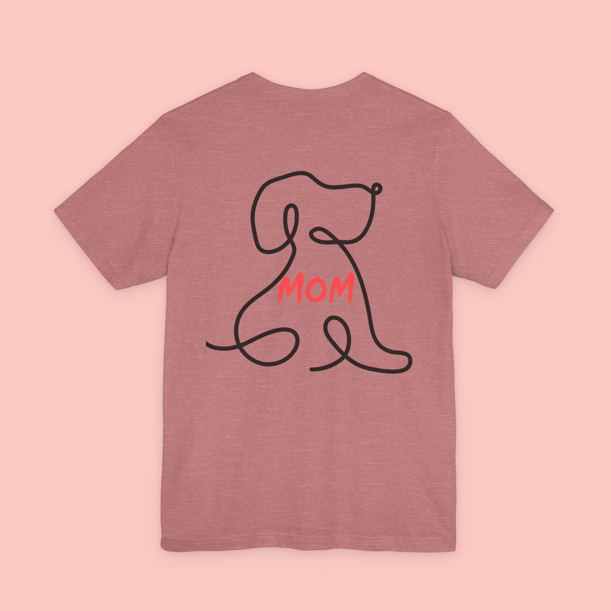 Mom Dog Line Art Tee — Mother's Day Pet Mom T‑Shirt