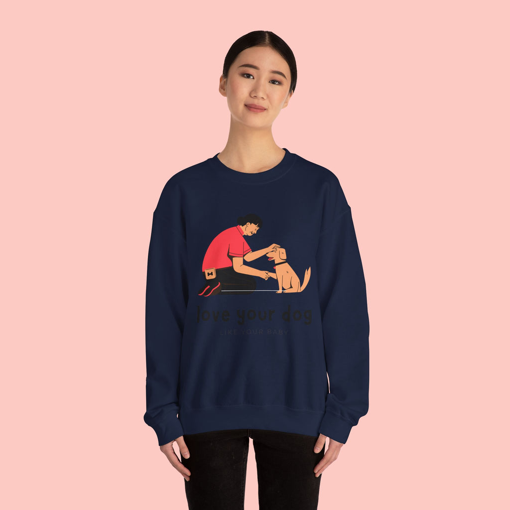 Love Your Dog Crewneck Sweatshirt — Cute Pet Lover Graphic Pullover