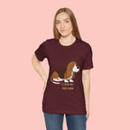 Dog Mom T‑Shirt — Cute Basset Hound I Love My Dog Mom Tee
