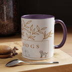 I Love Dogs Accent Coffee Mug — Gold Leaf Dog Lover Ceramic Mug (11oz & 15oz)