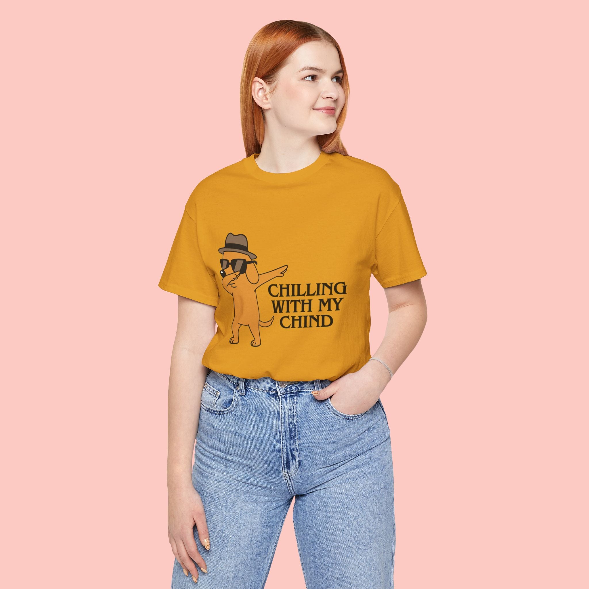 Chilling With My Chind T-Shirt — Funny Dabbing Cat Graphic Tee