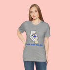 Dog Lover T-Shirt — "Love with my dog." Paw Print Graphic