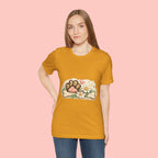 Dog Paw Floral T-Shirt — Cute Paw Print, Bone & Daisies Tee