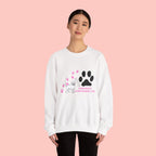 Crewneck Sweatshirt — "Pawprints Everywhere I Go" Dog Lover Graphic