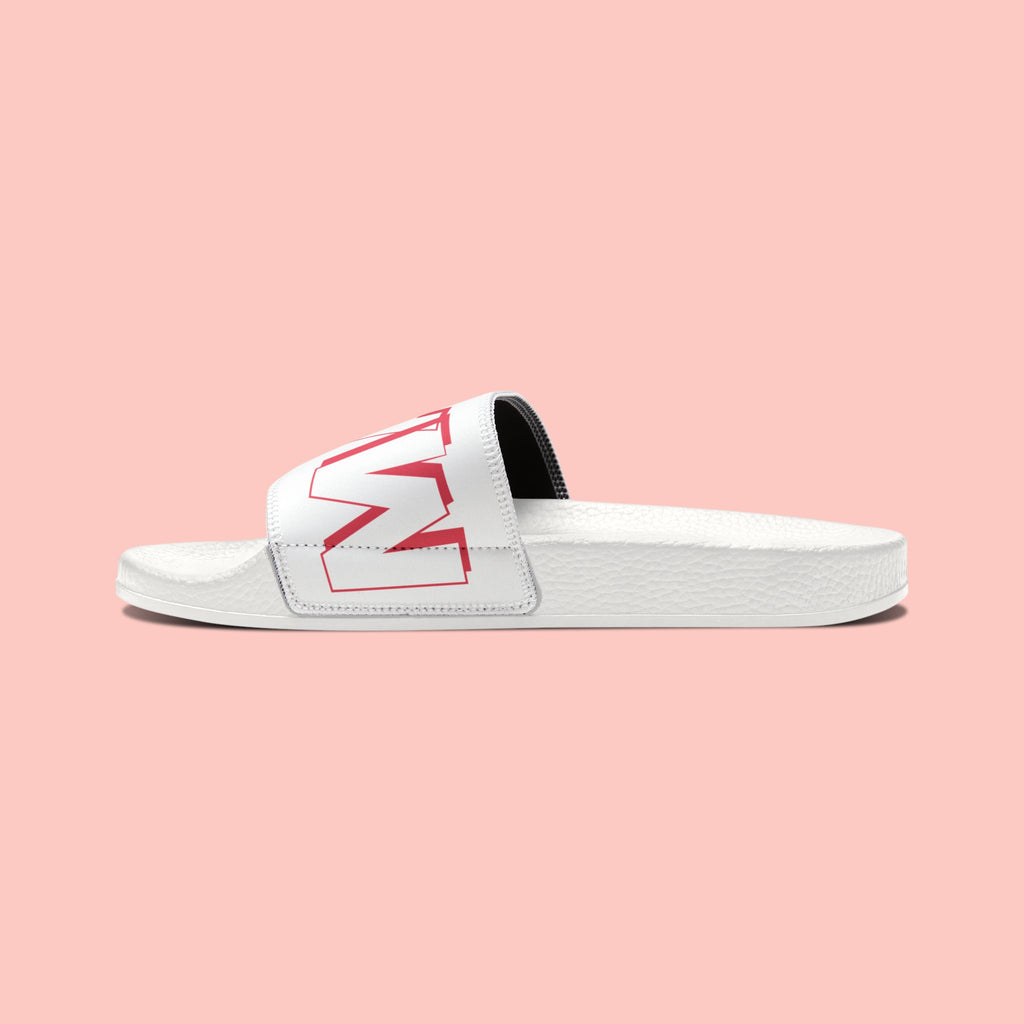 Sandals — 'Dog Mama' White Removable-Strap Slide Sandals