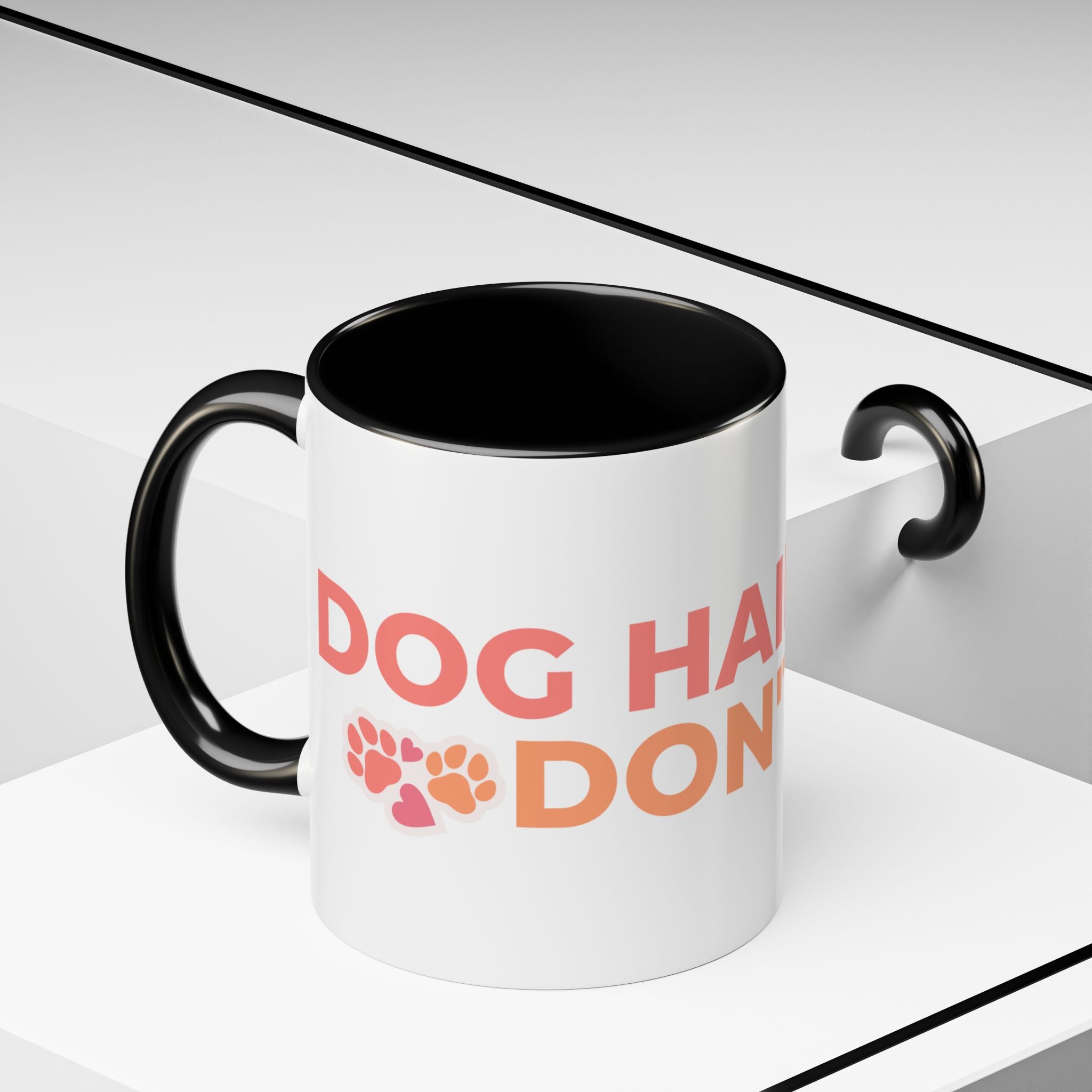 Accent Coffee Mug - "Growing Hair I Don't Care" Floral Script Coffee Mug