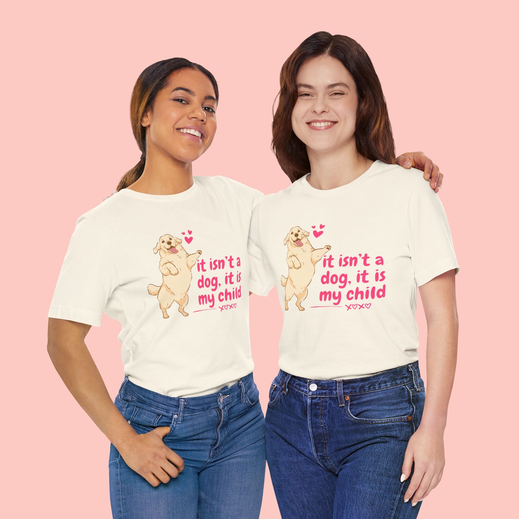 Dog Mom T-Shirt — "It Isn’t a Dog, It Is My Child" Cute Golden Retriever Tee