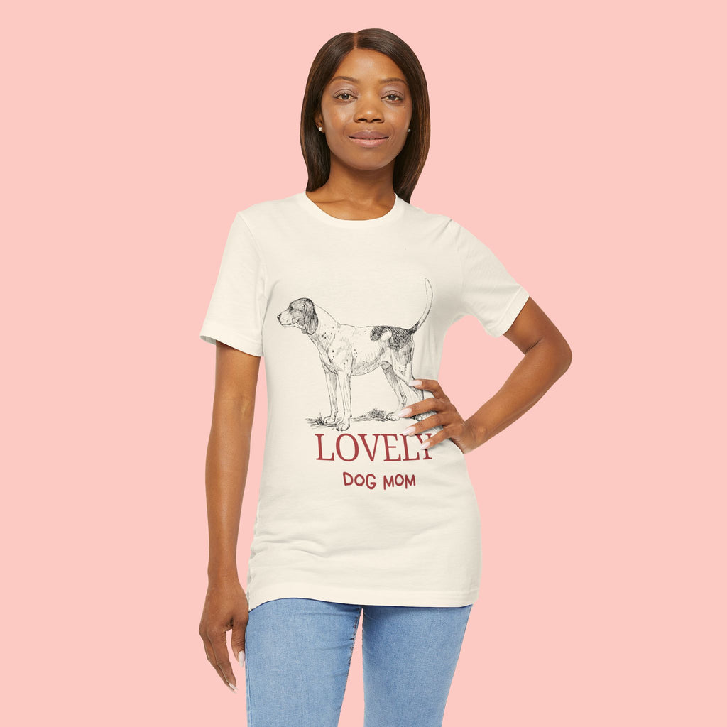Lovely Dog Mom T-Shirt — Vintage Sketch Dog Graphic Tee