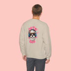 Cute Dog Crewneck Sweatshirt – Cute Dog with Headphones Graphic