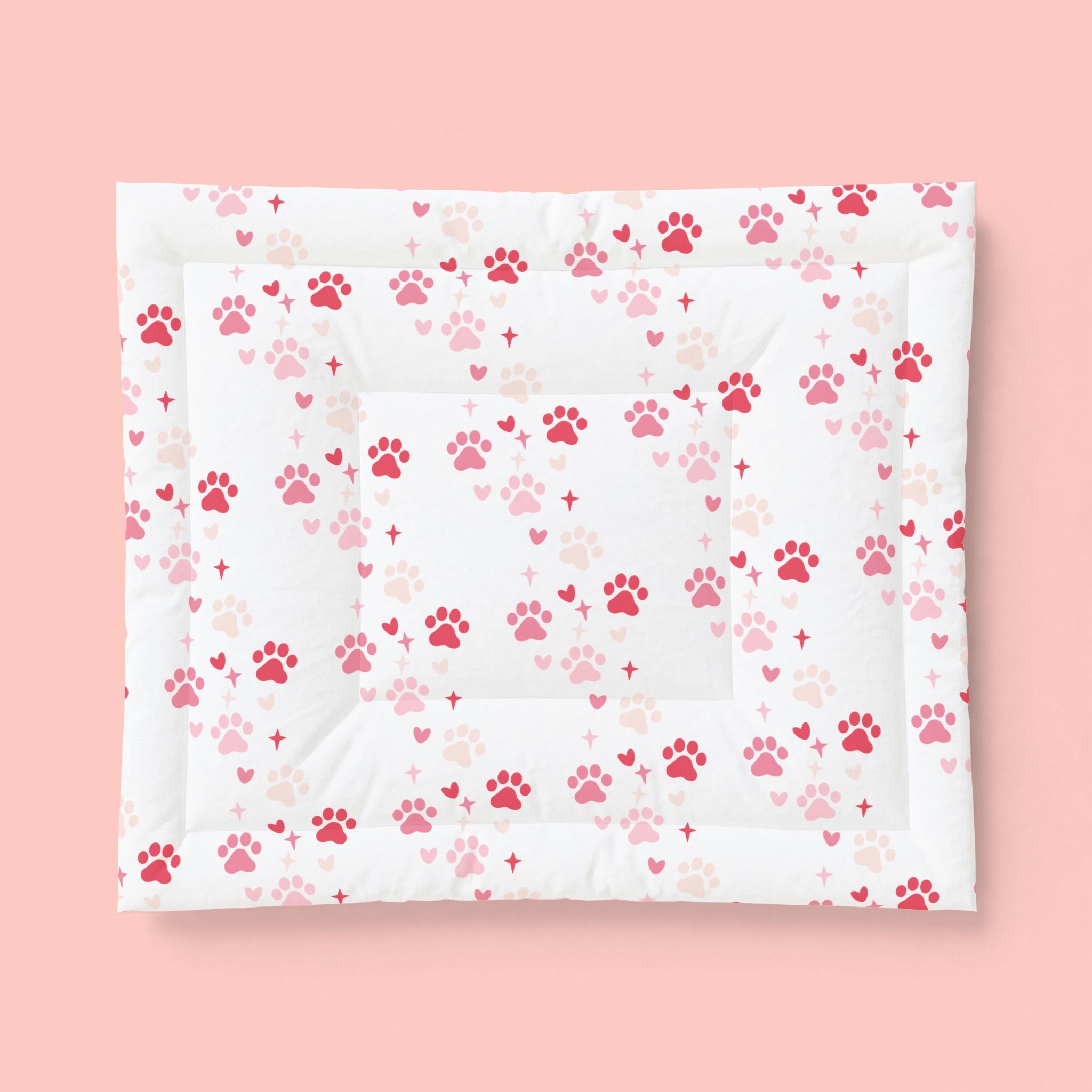 Pink Paw Print Cotton Comforter – Cute Pet-Themed Bedding for Kids & Dog Lovers