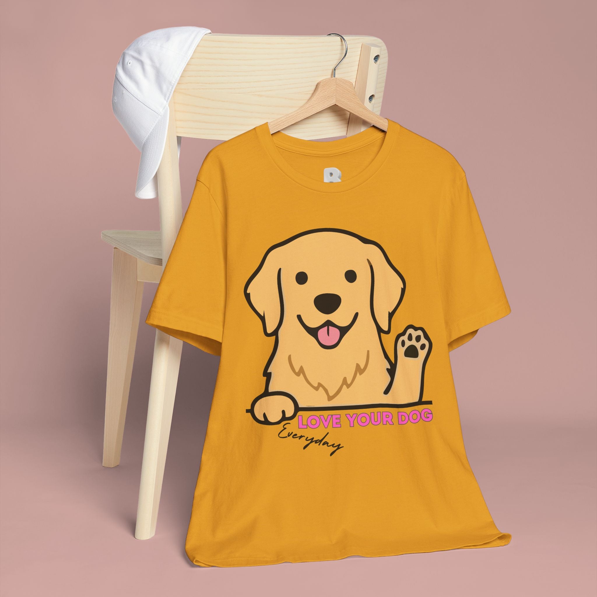 Love Your Dog Tee — Cute Golden Retriever Graphic T-Shirt