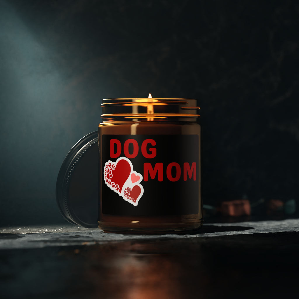 Dog Mom Soy Candle — Amber Jar Scented Candle for Pet Lovers