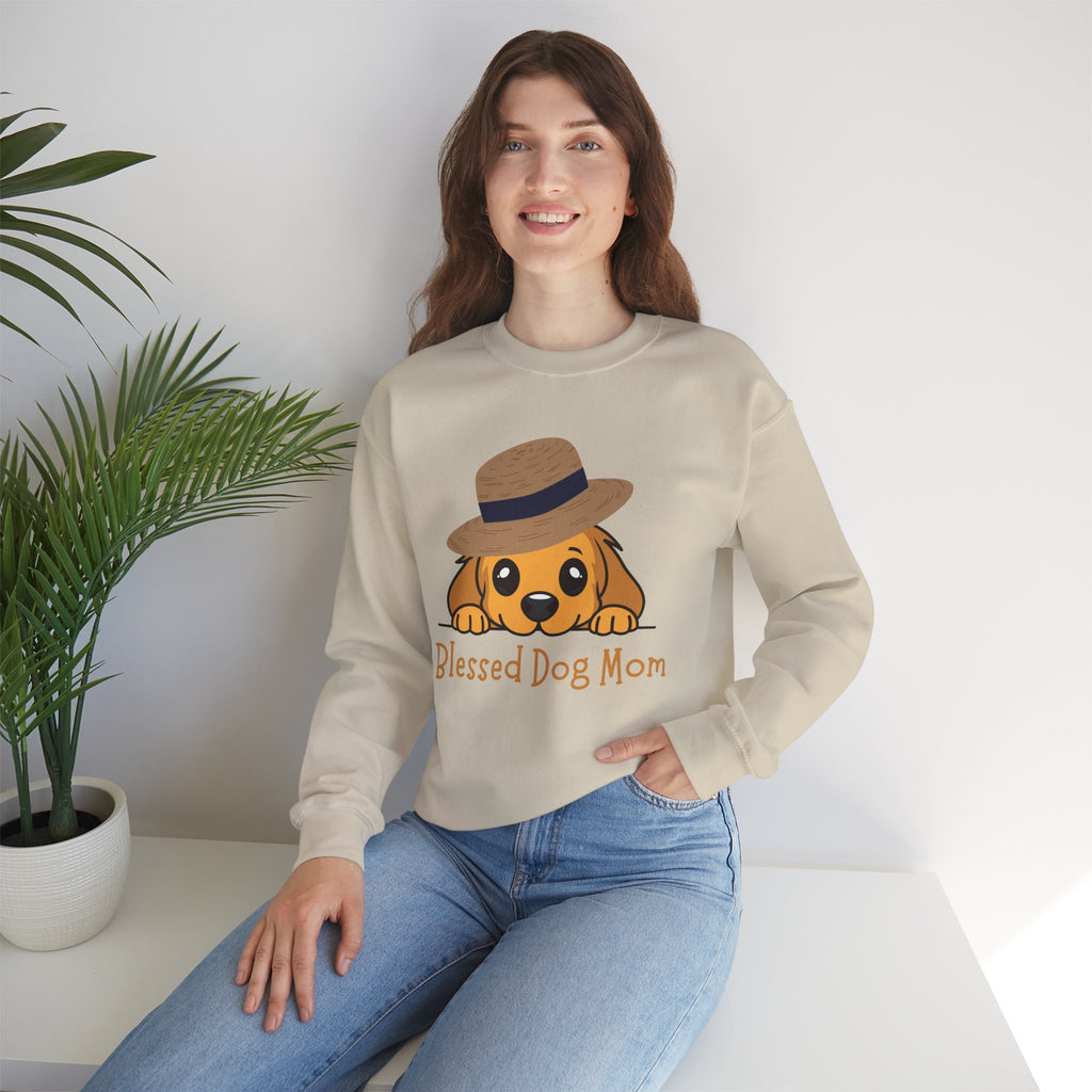 Blessed Dog Mom Sweatshirt — Cute Puppy Mom Crewneck