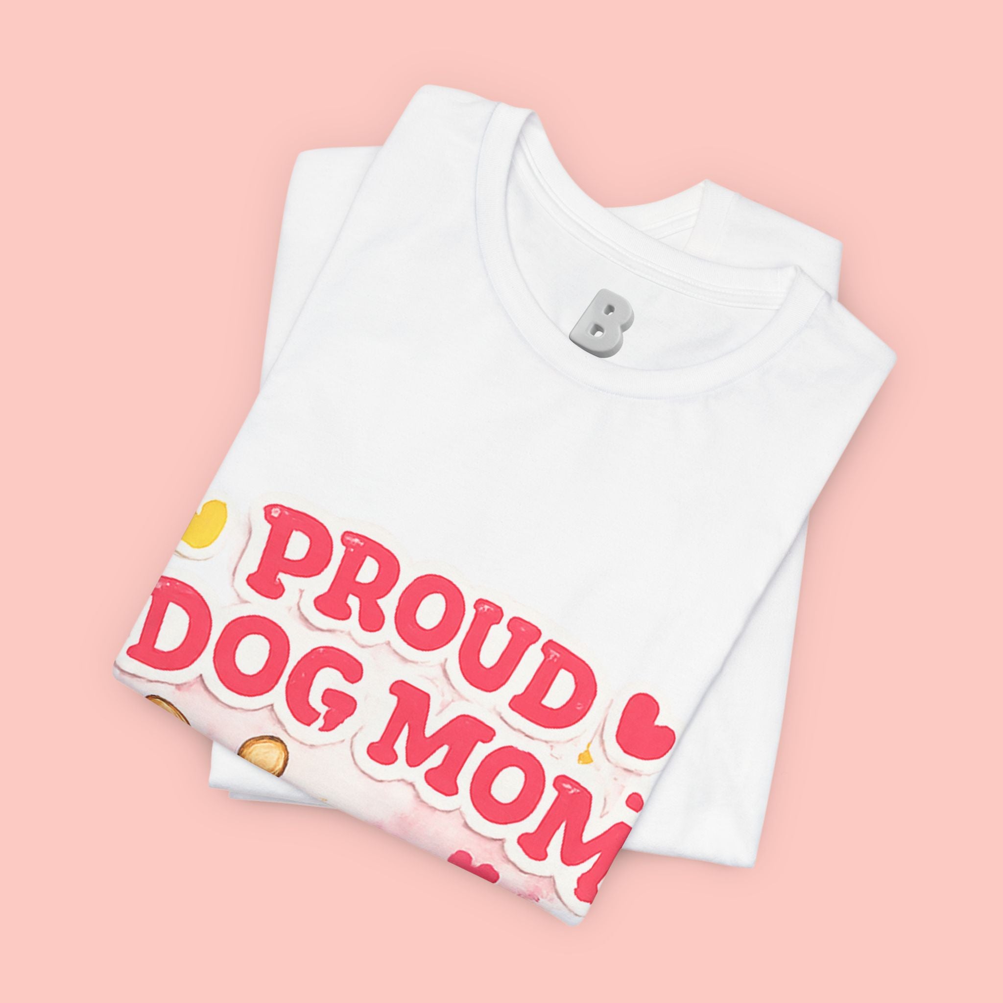 Proud Dog Mom Tee – Floral Retro Heart Design