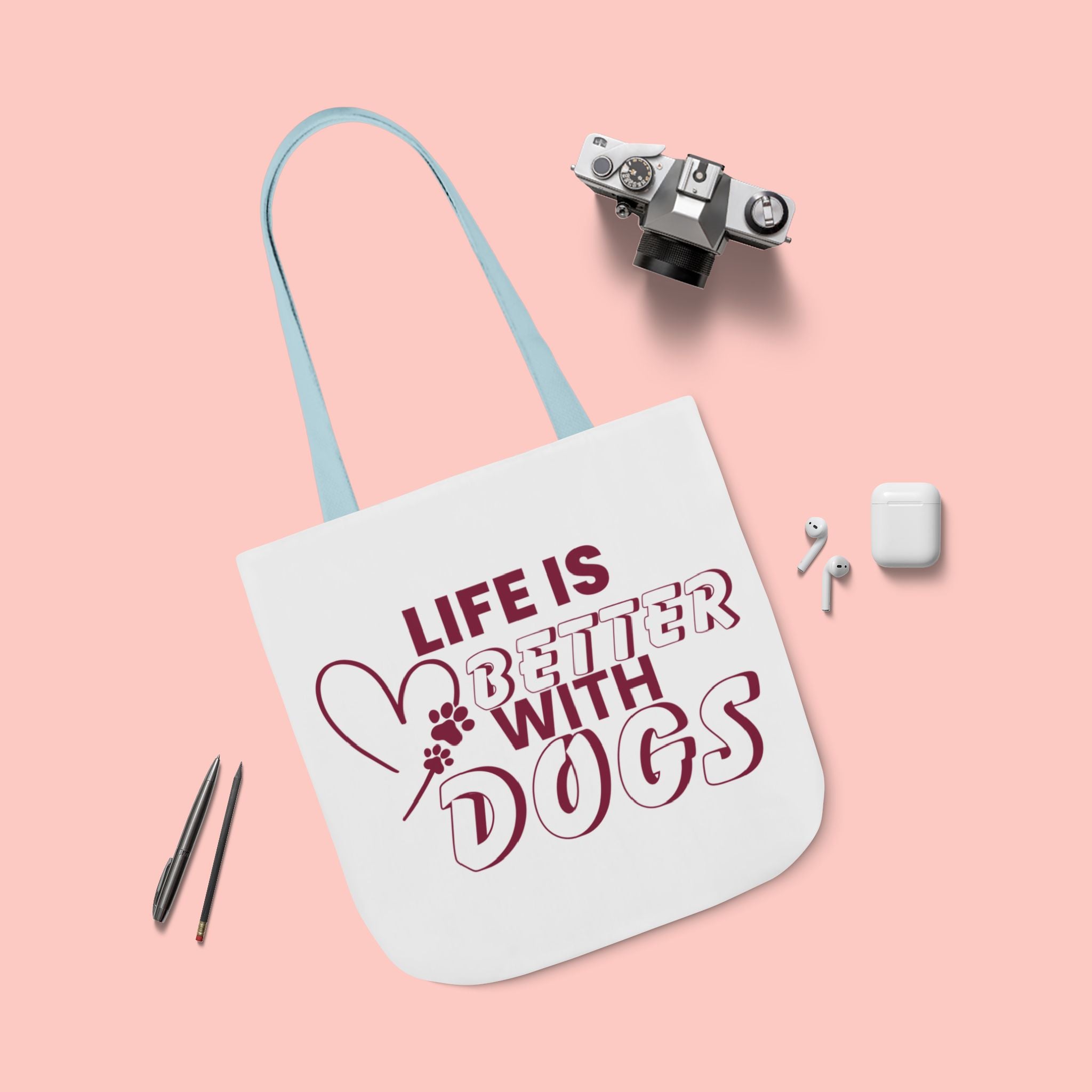 Life Is Better With Dogs Canvas Tote Bag