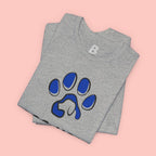 Dog Mom T-Shirt – Blue Paw Graphic "Dog Mom: It's Not a Hobby, It's a Lifestyle"
