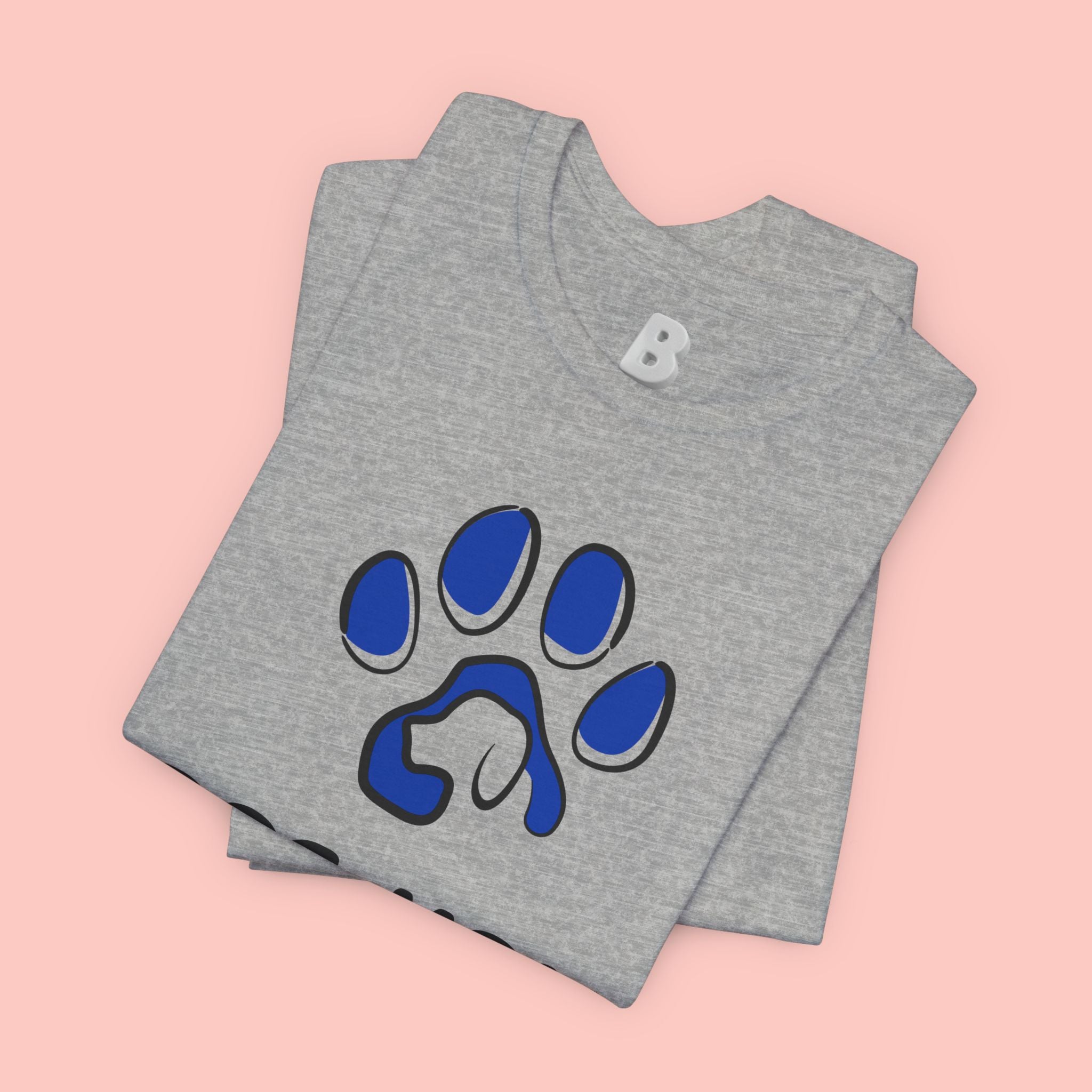 Dog Mom T-Shirt – Blue Paw Graphic "Dog Mom: It's Not a Hobby, It's a Lifestyle"