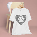 Fingerprint Heart Paw T-Shirt — Dog Paw Love Tee