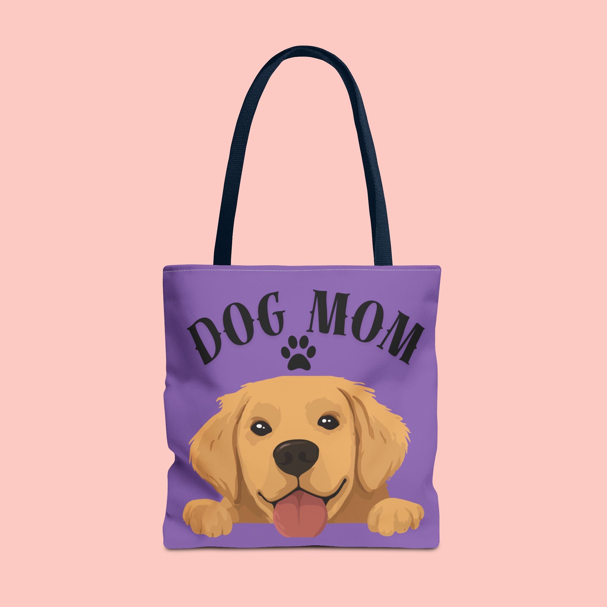 Dog Mom Tote Bag — Cute Golden Retriever Paw Print All-Over-Print Tote