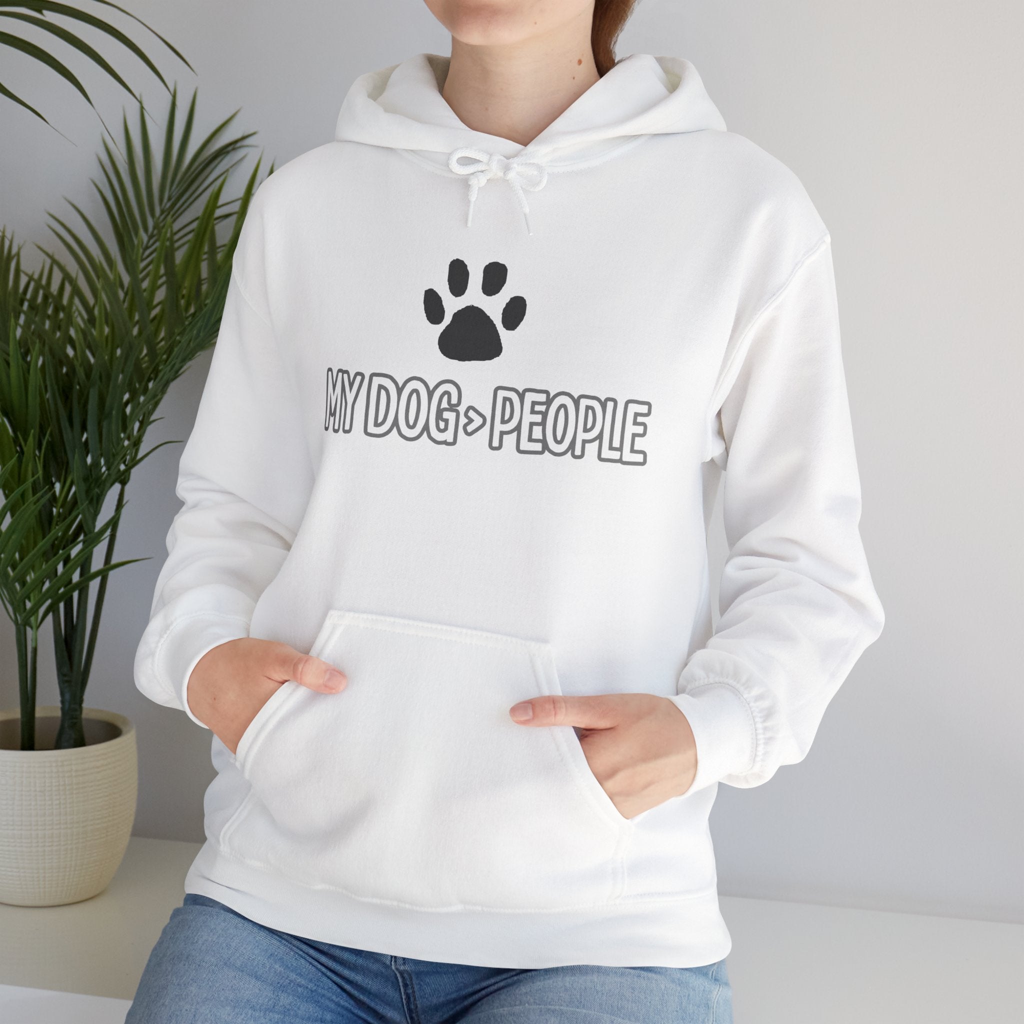 My Dog People Hoodie — Paw Print Graphic Dog Lover Sweatshirt