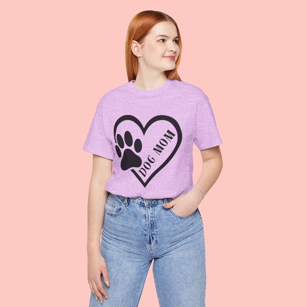 Dog Mom Heart Paw T-Shirt