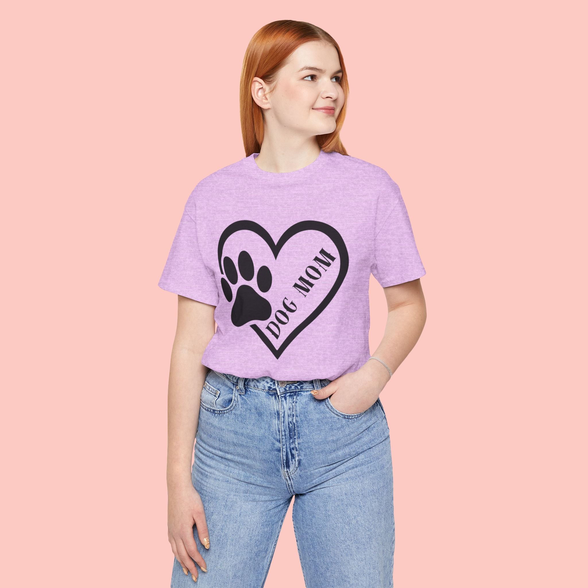 Dog Mom Heart Paw T-Shirt