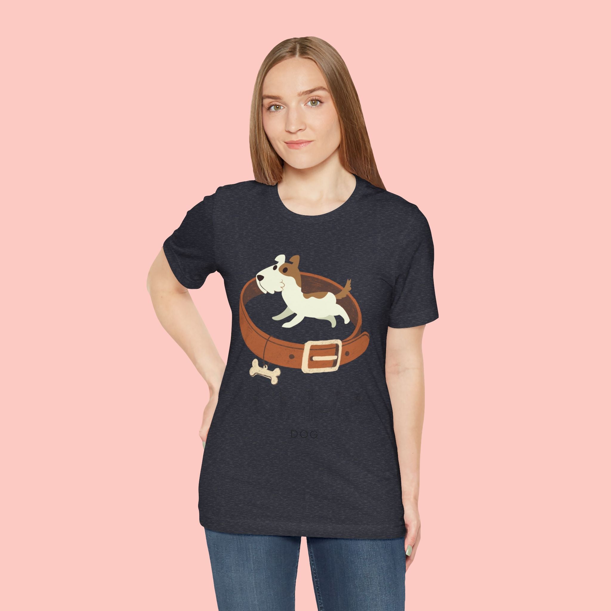 Mommy's Dog T-Shirt – Cute Puppy & Collar Graphic Tee for Dog Moms