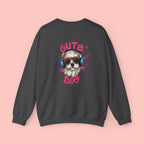 Cute Dog Crewneck Sweatshirt – Cute Dog with Headphones Graphic