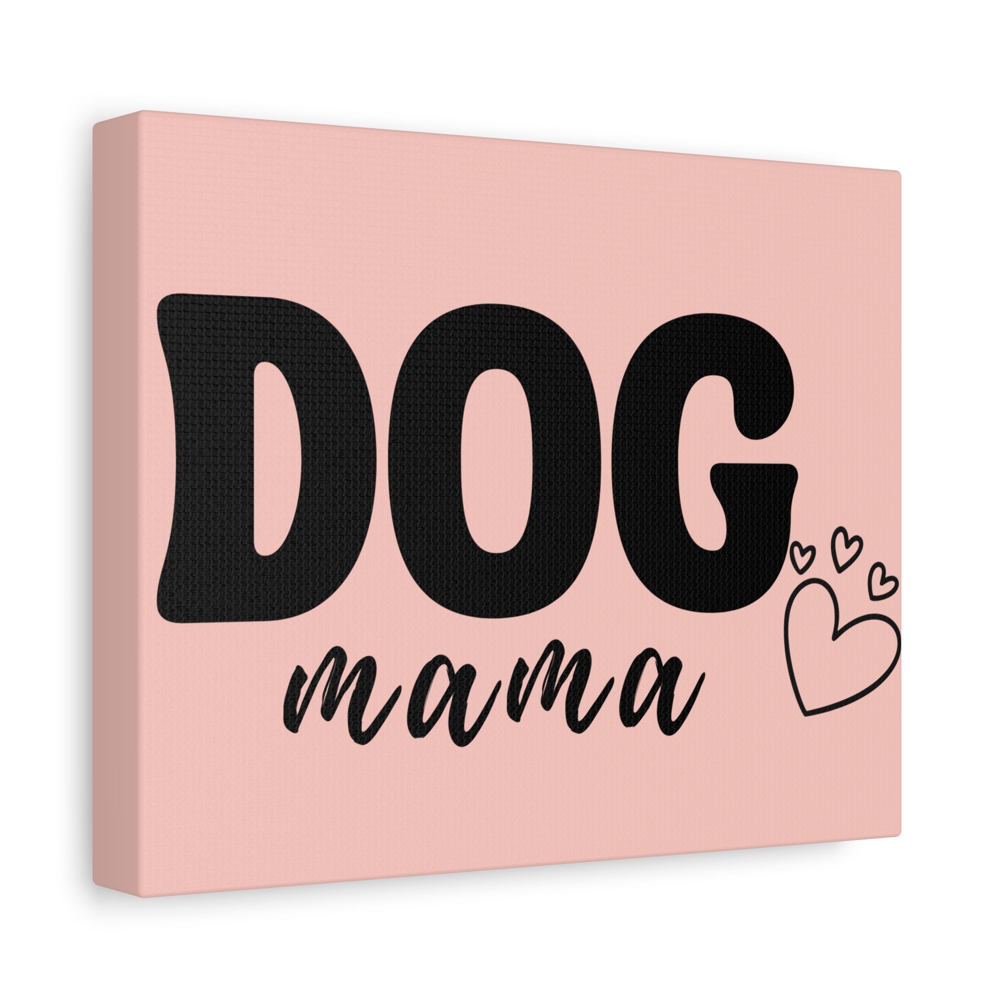 Dog Mama Pink Canvas Wall Art — Heart Pet Mom Decor