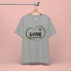 Dog Mom Love T-Shirt — "LOVE Proud Dog Mom" Heart Paw Tee