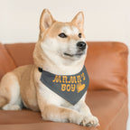 Mama's Boy Pet Bandana Collar – Cute Dog Bandana with Heart Paw Design