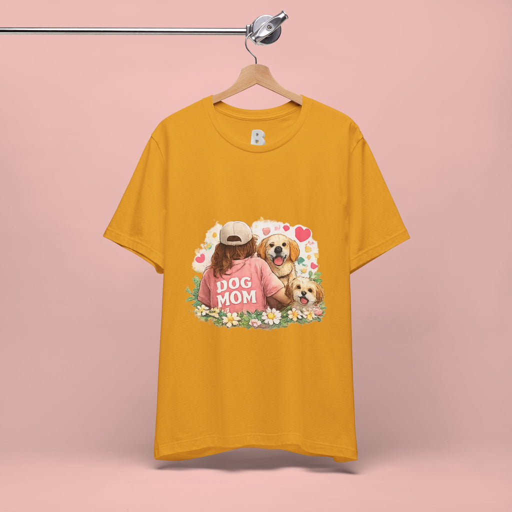 Dog Mom T-Shirt — Cute Floral Puppy Tee for Dog Lovers