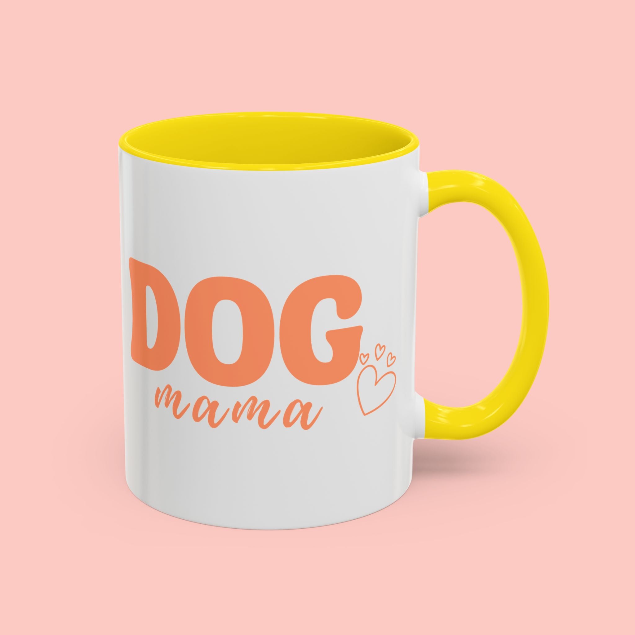 Dog Mama Coffee Mug — Cute Heart Accent Ceramic Mug (11/15 oz)