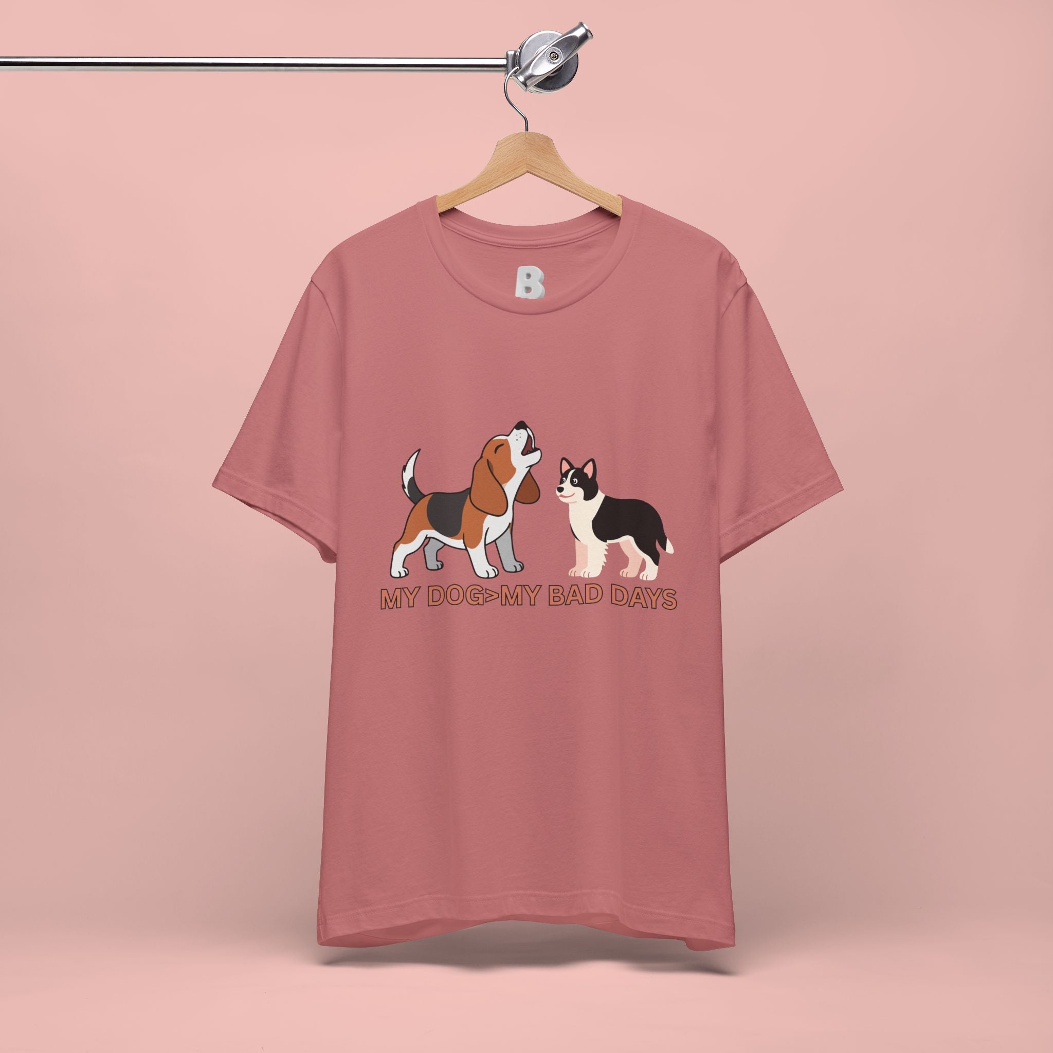 My Dog > My Bad Days T‑Shirt — Cute Beagle & Corgi Graphic Tee for Dog Lovers