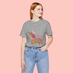Mommy’s Dachshund Tee – Cute Dog with Rose “For Mom” Shirt