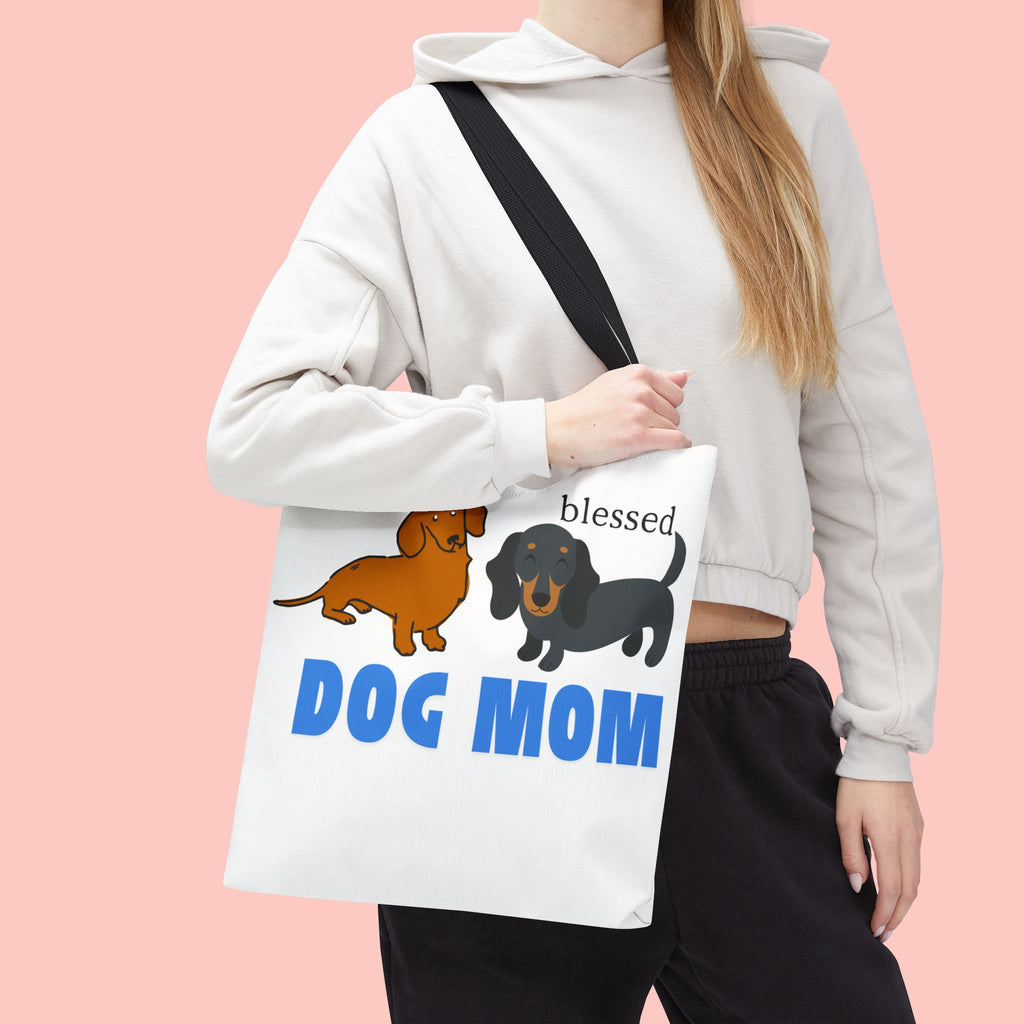 Dog Mom Tote Bag — Blessed Dachshund Design